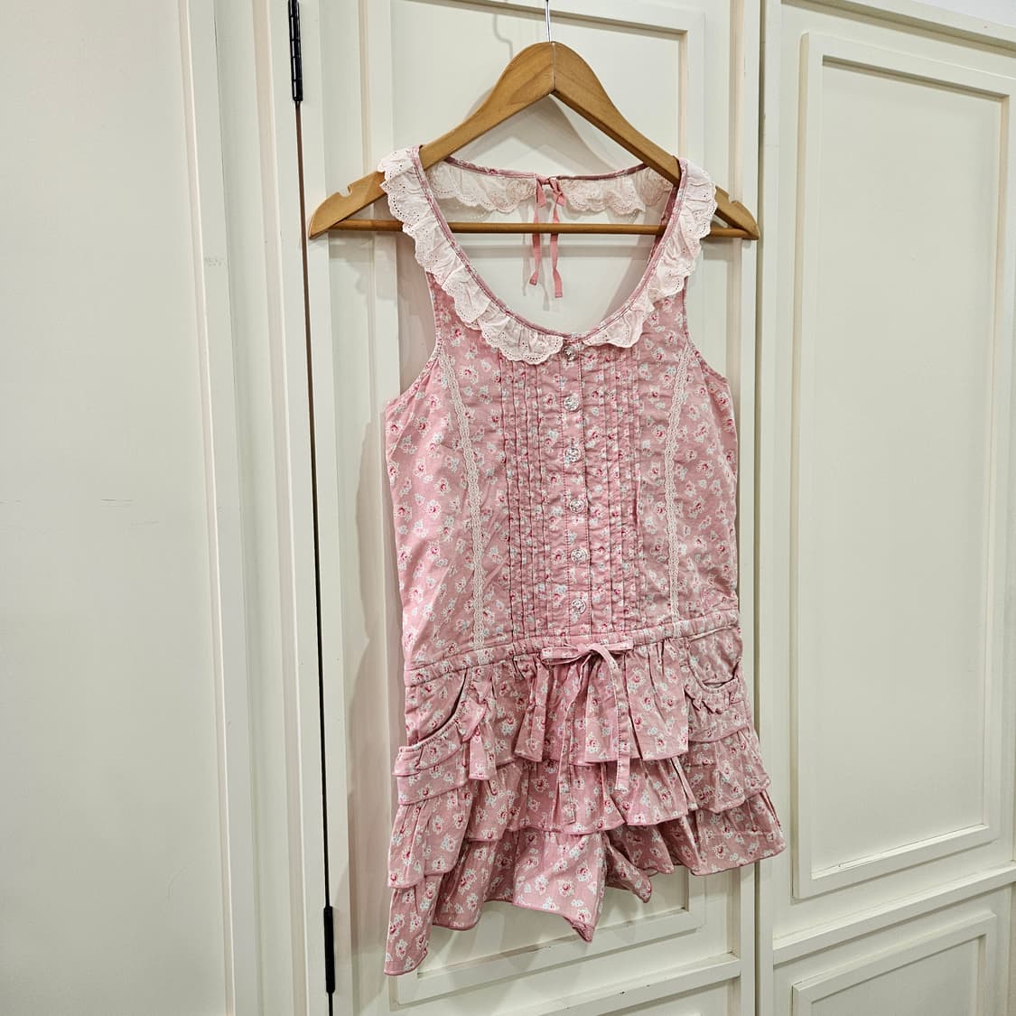 플라워 점프수트 / 반바지 원피스 상품이미지2