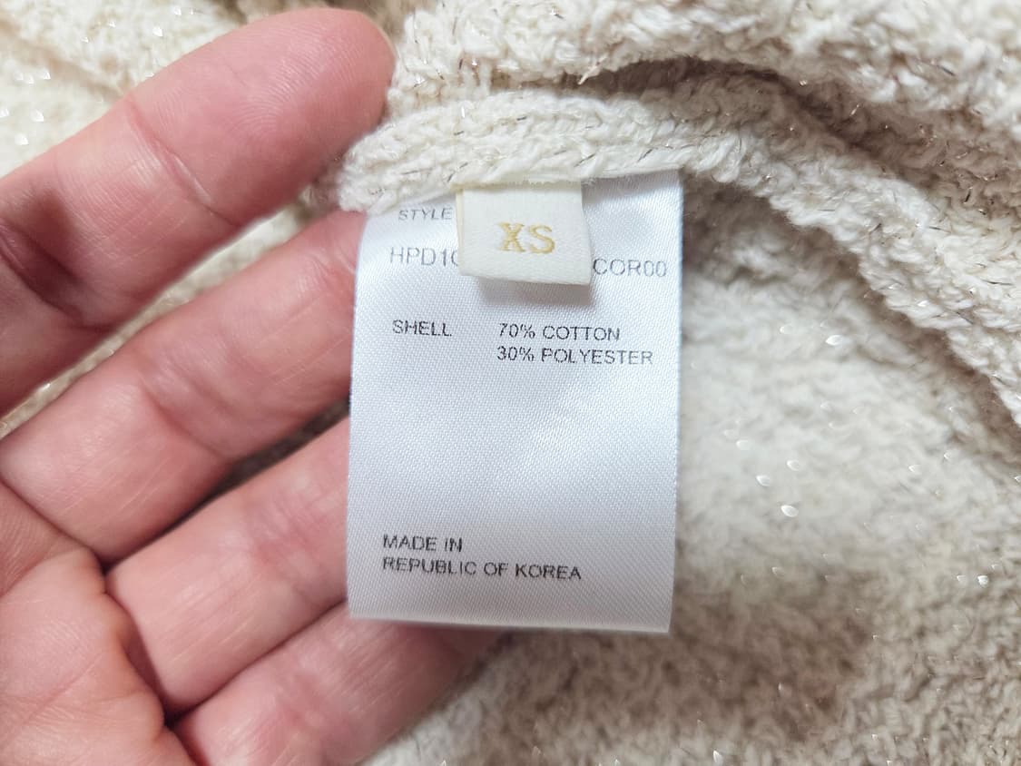 한스스타일(hans style) 스캘럽 햄라인 가디건 44-66 새상품 상품이미지9