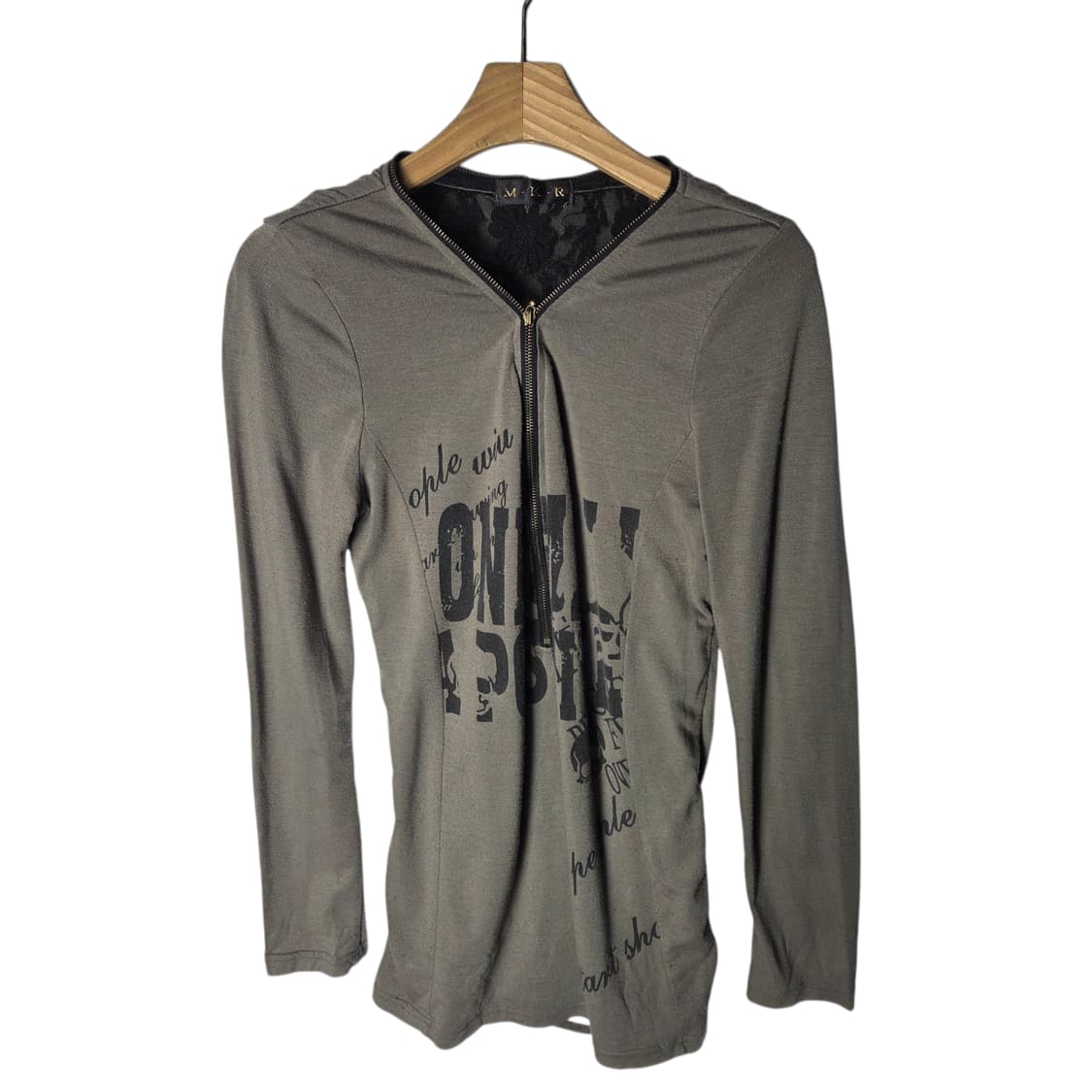 [M.K.R] 엠케이알 레이스 백슬릿 집업 롱슬리브 상품이미지1