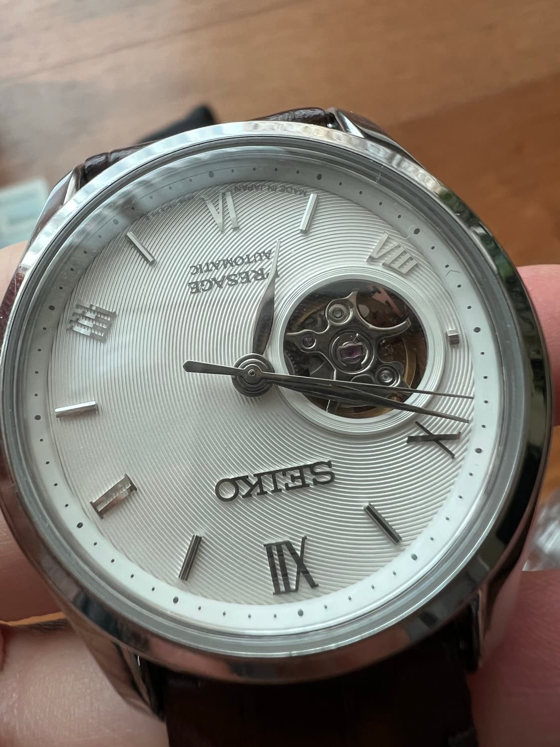 세이코 프레사지 오픈하트 오토매틱 38mm 아이보리판 ssa413j1 상품이미지8