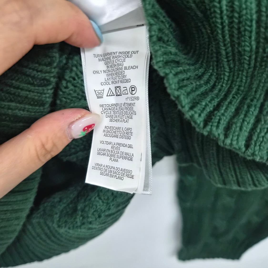 폴로 랄프로렌 케이블 니트 그린 남성 M 상품이미지3