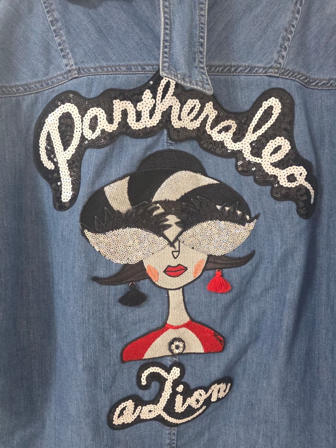 한섬 오즈세컨 데님 자수 셔츠 자켓 청남방 55-66 상품이미지5