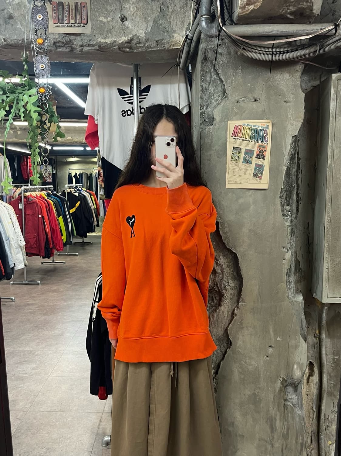 퓨마X아미 맨투맨 오렌지 XL #csz1768 상품이미지2