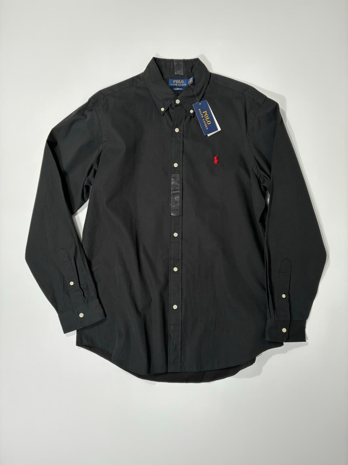 폴로 랄프로렌 클래식 핏 포플린 버튼 다운 셔츠 블랙 L사이즈 상품이미지1