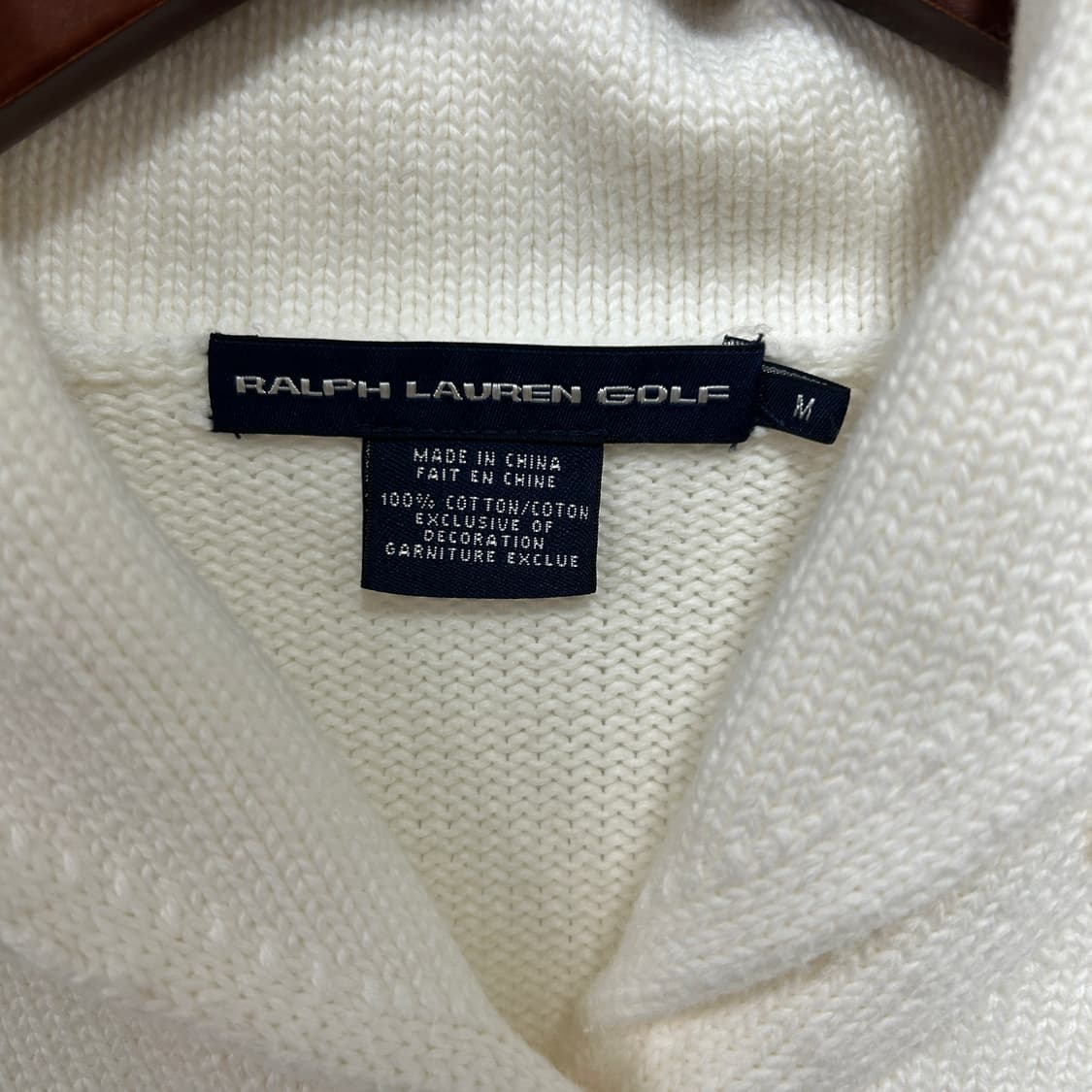 폴로 랄프로렌 포니로고 아이보리 숄카라 가디건 상품이미지5