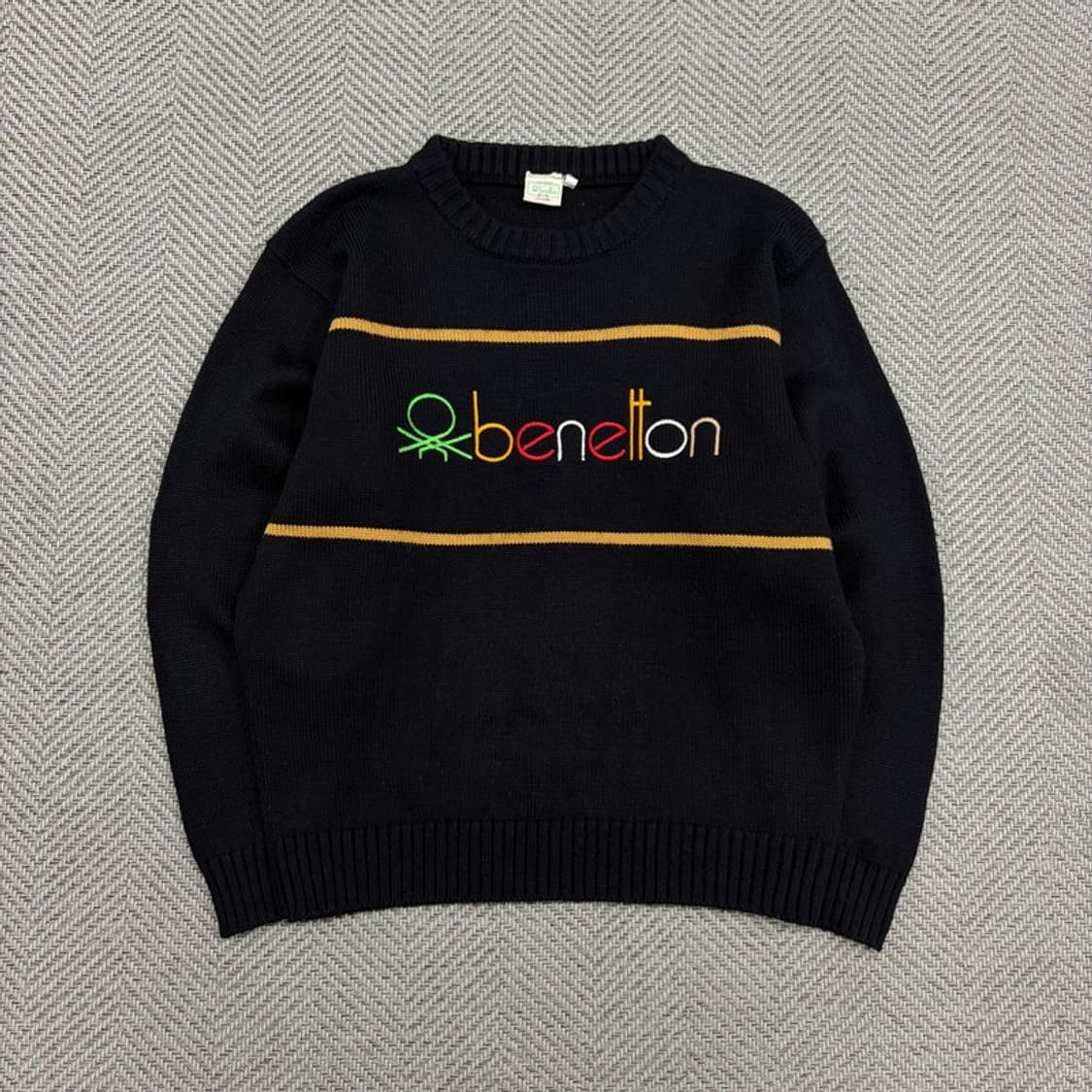 베네통 80s 자수 니트 스웨터 v3083 상품이미지1