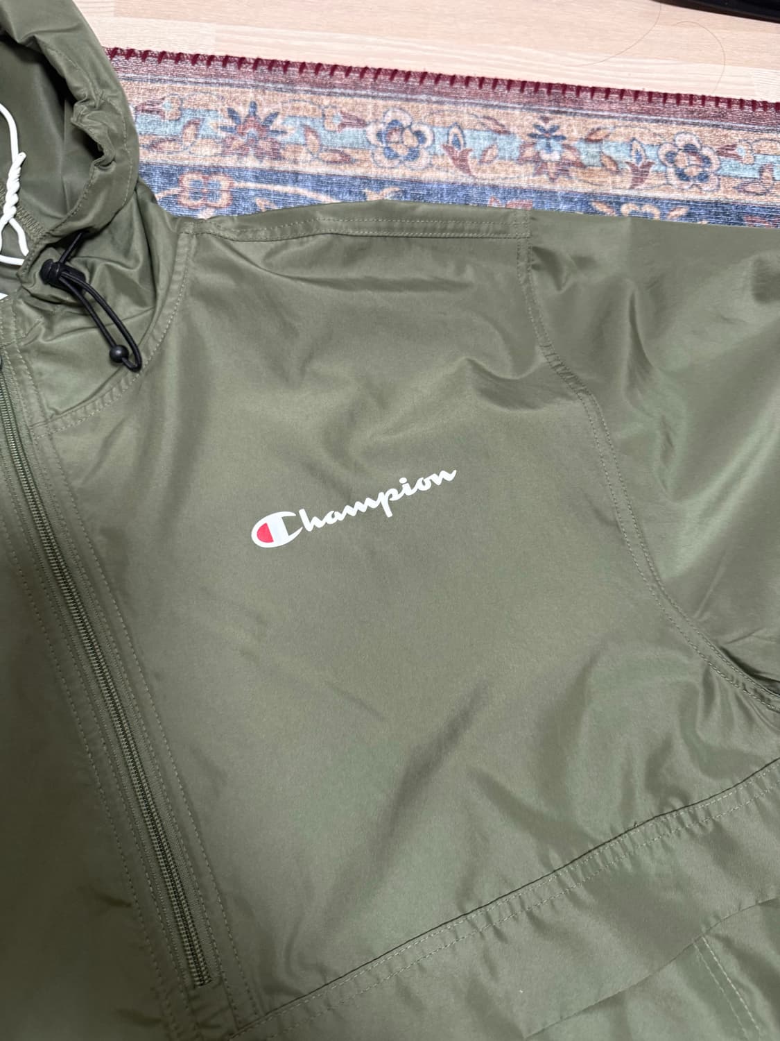 챔피온 아노락 바람막이 M 카키 상품이미지2