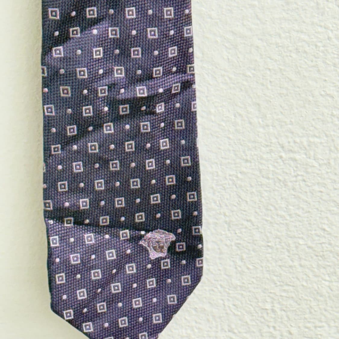 made italy 베르사체 퍼플 실크100 넥타이 상품이미지2