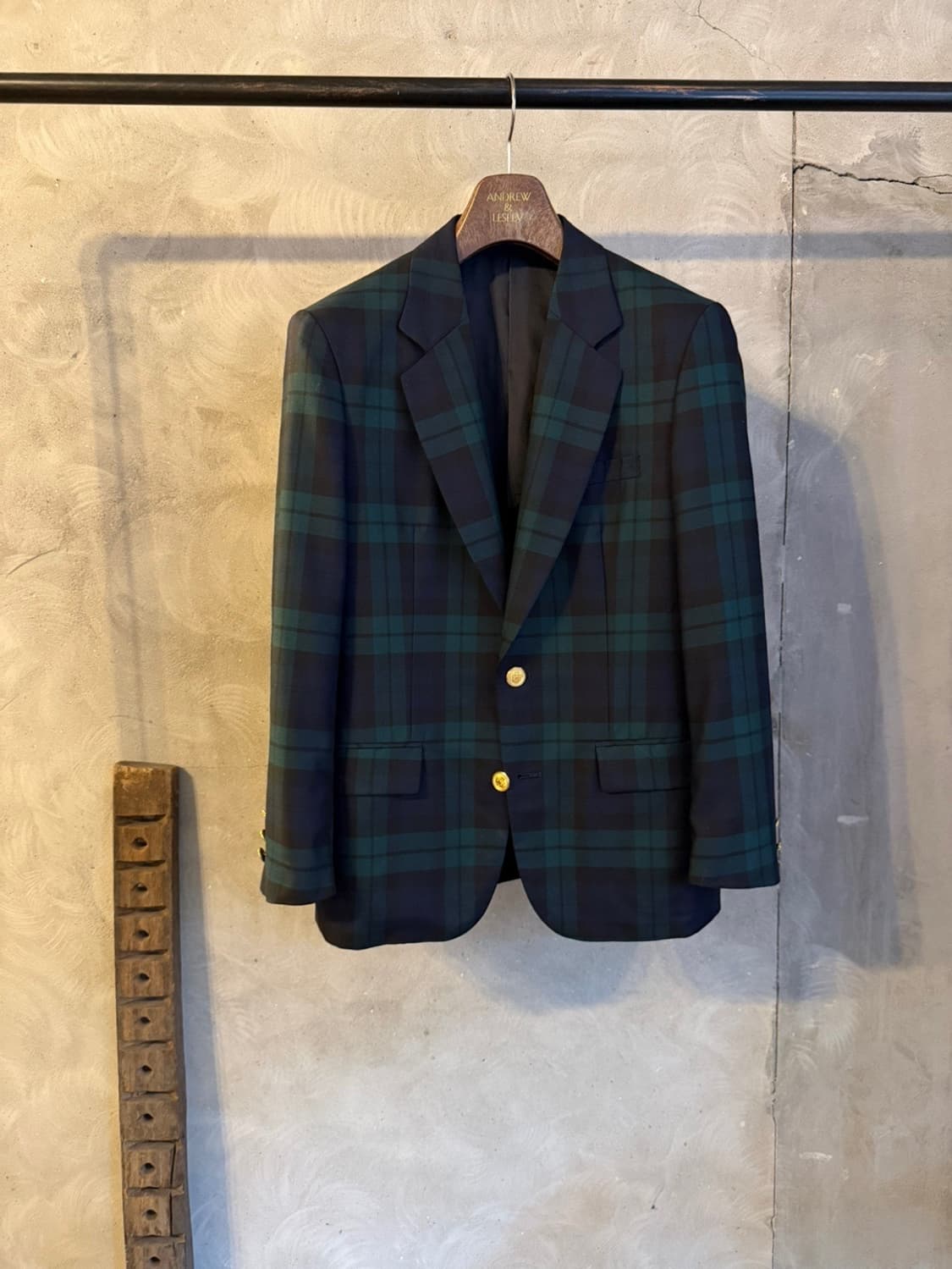 제이프레스 블랙와치 금장 블레이저 55~66 상품이미지1