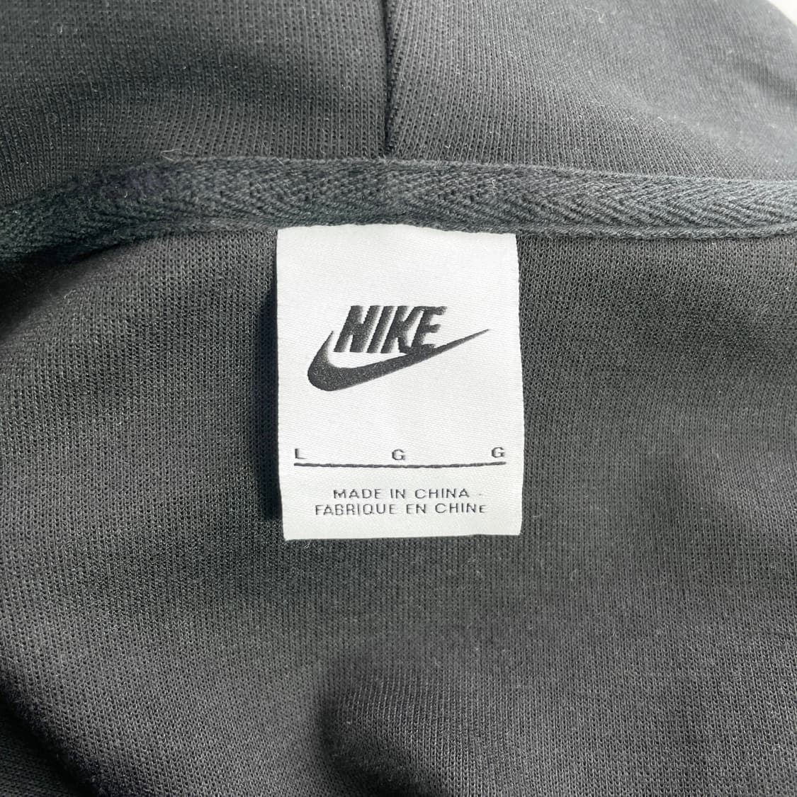 B1 나이키 스우시 하프 집 플리스 후드 블랙 화이트 100사이즈 상품이미지4