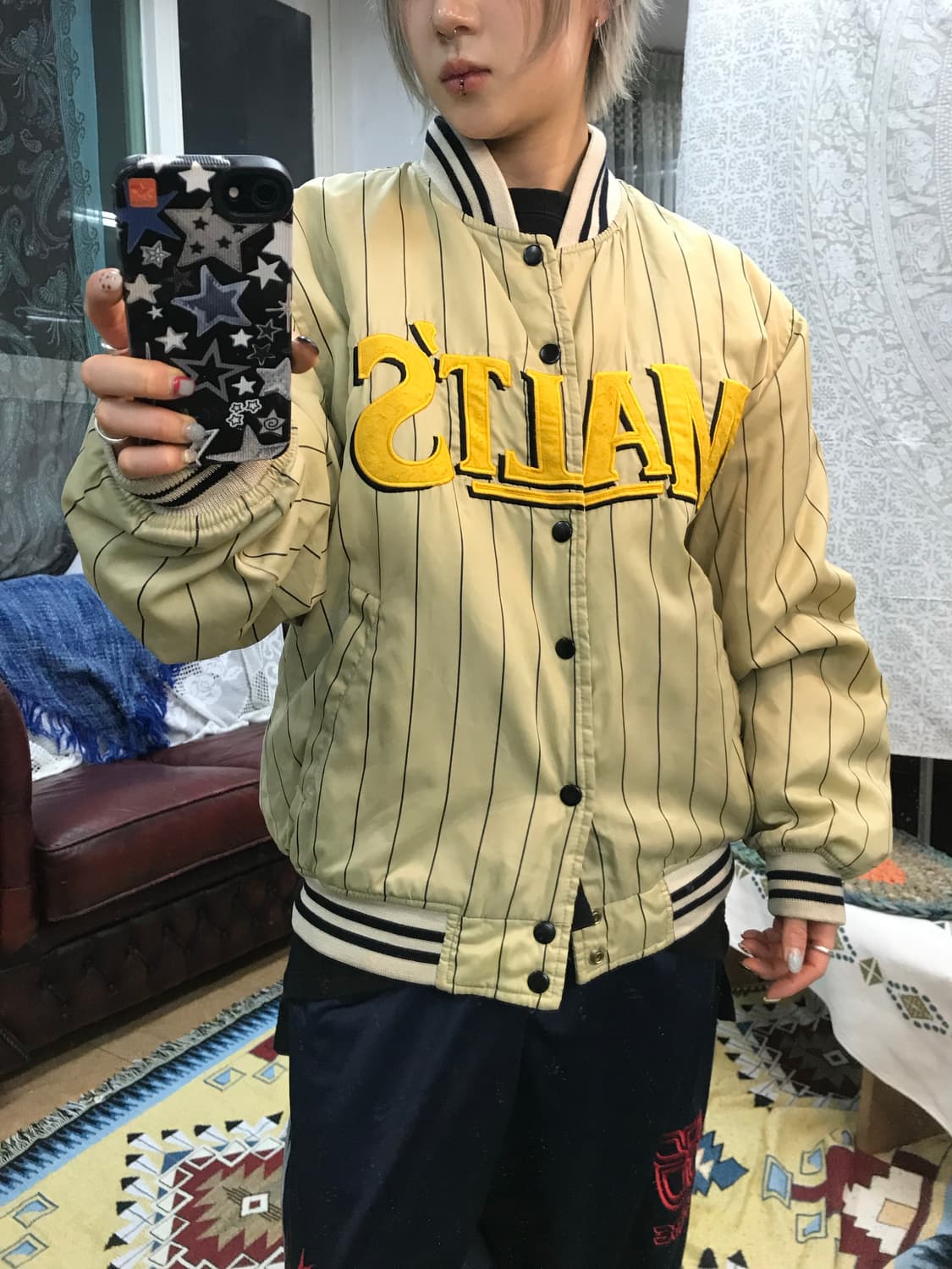 MALT’S 올드스쿨 리버시블 스트라이프 바시티자켓  상품이미지2