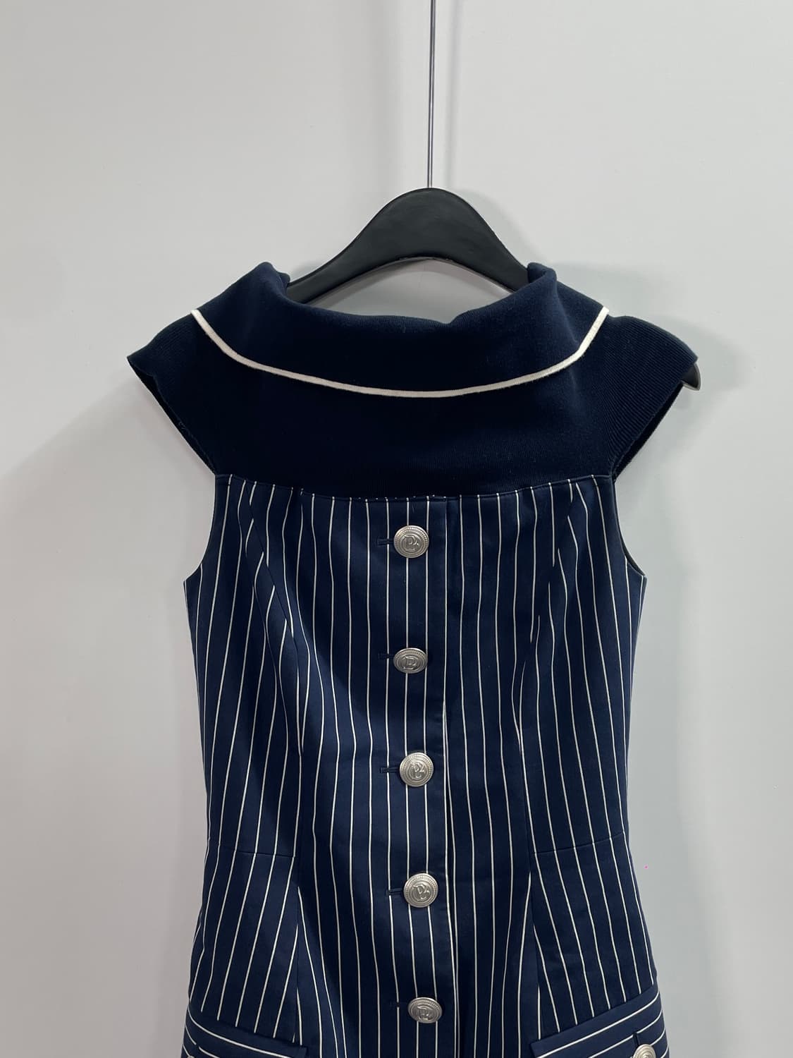 피에르 발망 은장 숄더 나시 원피스 (on.649)   상품이미지2