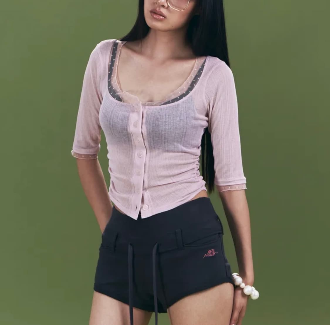[미개봉새상품,정가이하] 플리즈노팔로우 레이스 가디건 상품이미지2