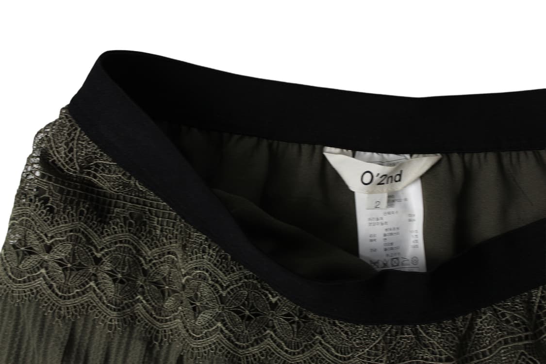 O’2nd  Lace & Pleated Layered Skirt 상품이미지5