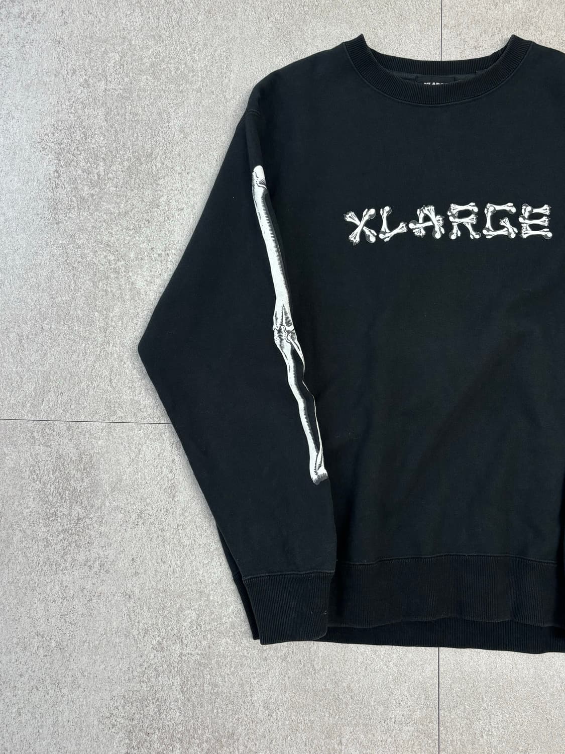 X LARGE 스켈레톤 프린팅 오버사이즈 맨투맨 상품이미지3