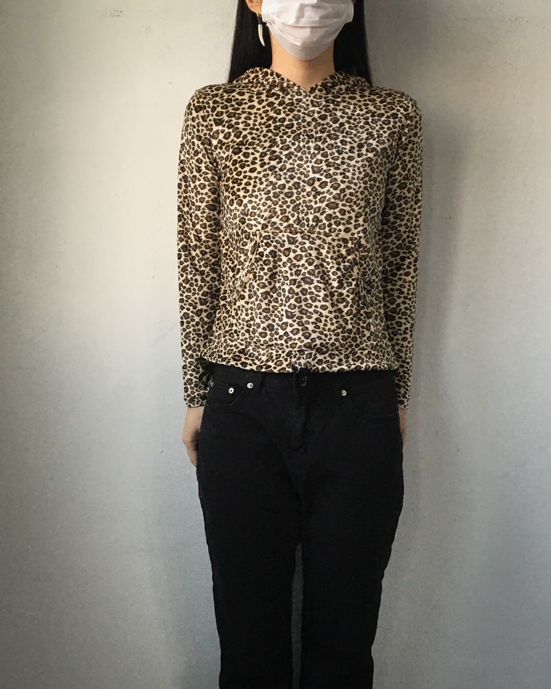 Velvet leopard pattern hood 상품이미지4