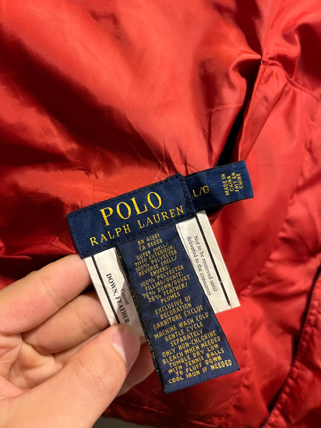 [L]폴로 랄프로렌 네이비 레드 리버시블 패딩 베스트 상품이미지6