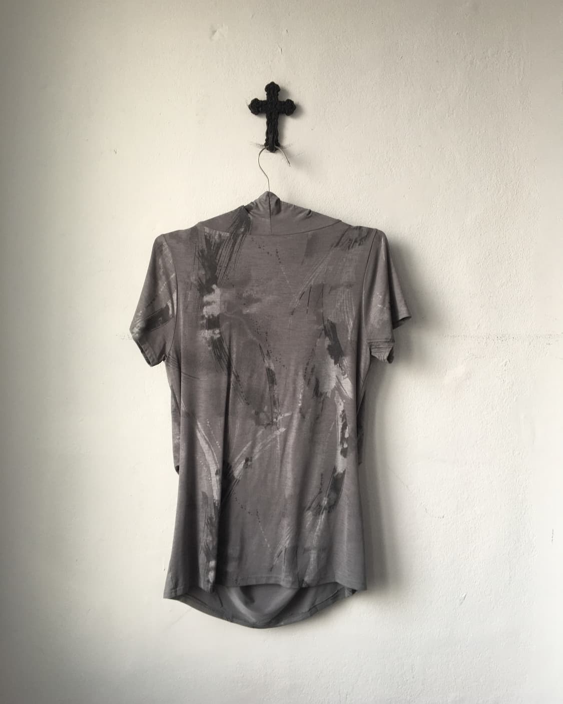 Drape point high neck t shirt 상품이미지3