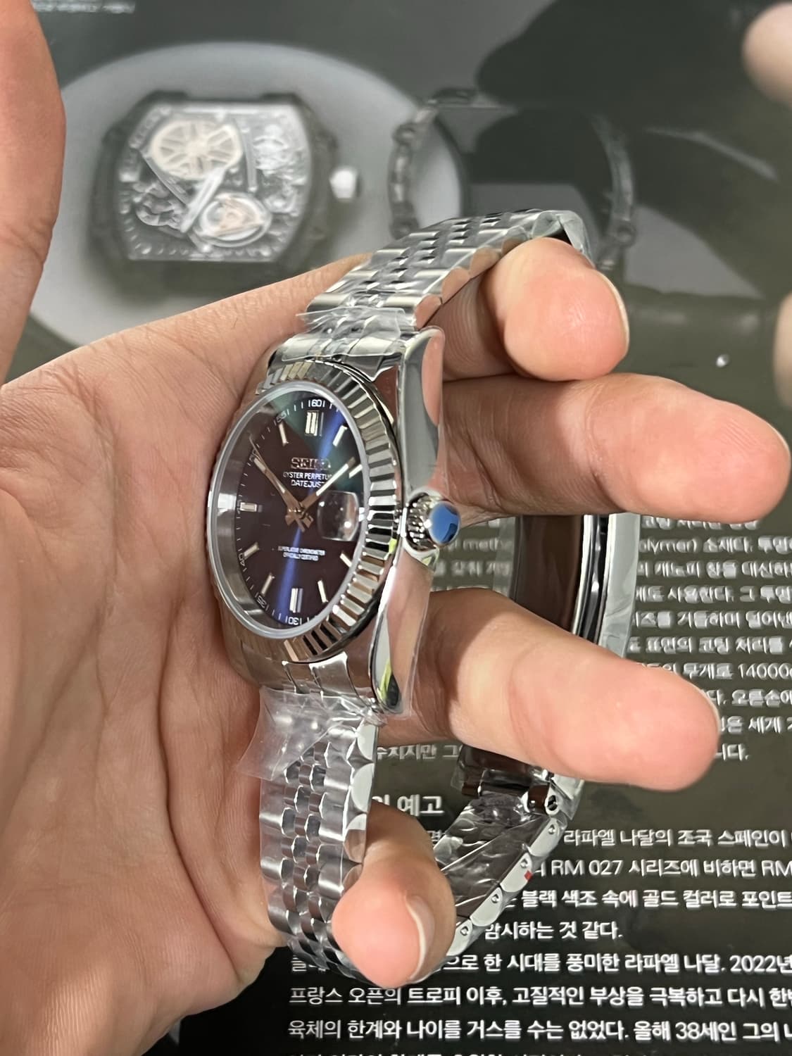 세이코 데이트저스트 청판 커스텀 상품이미지3