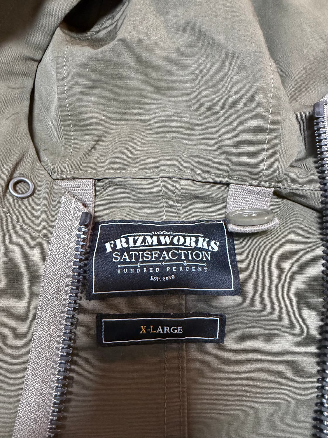 프리즘웍스 야상 카키 XL (외피 +내피) 상품이미지3