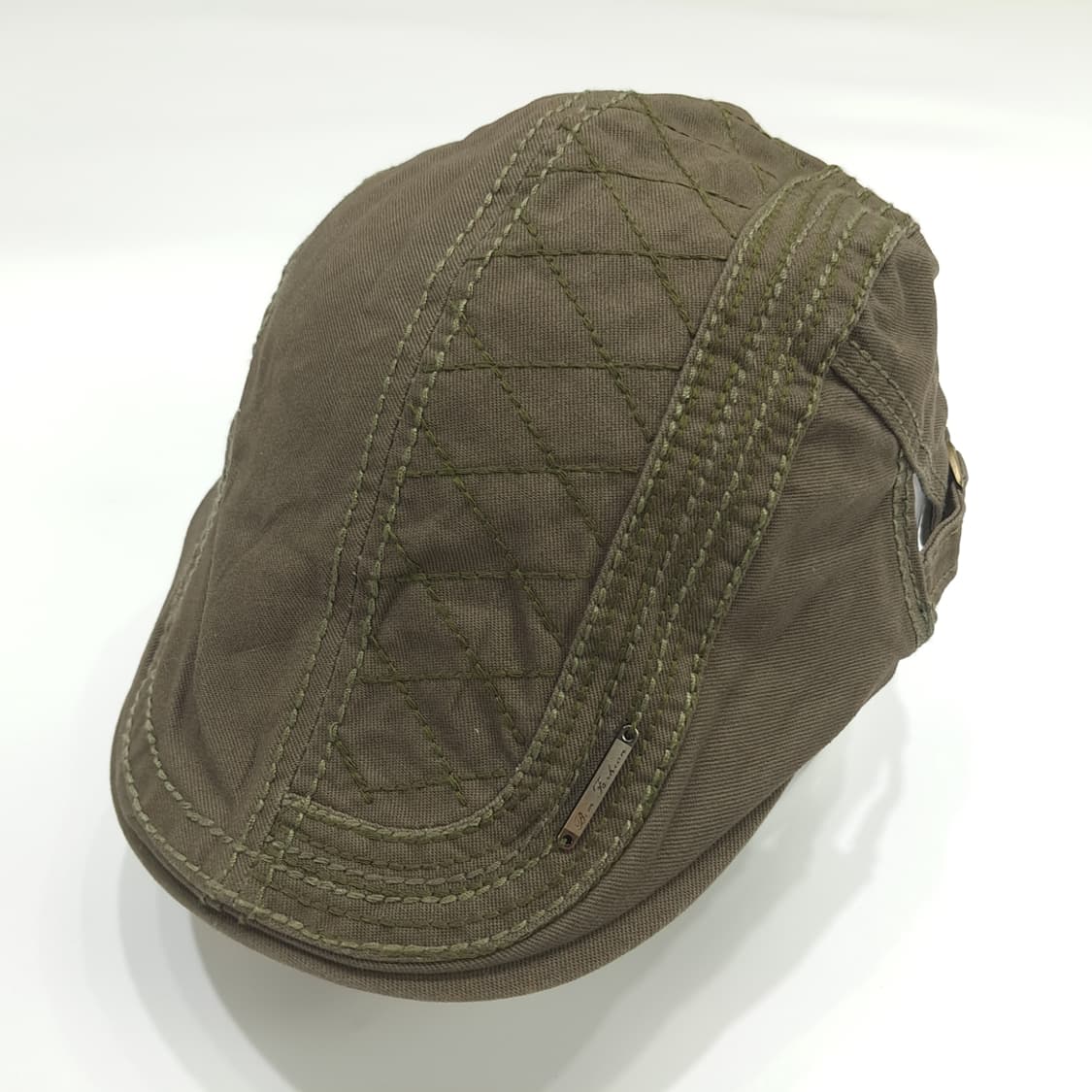 빈티지 Quilted 올리브 헌팅캡 P1467 상품이미지2