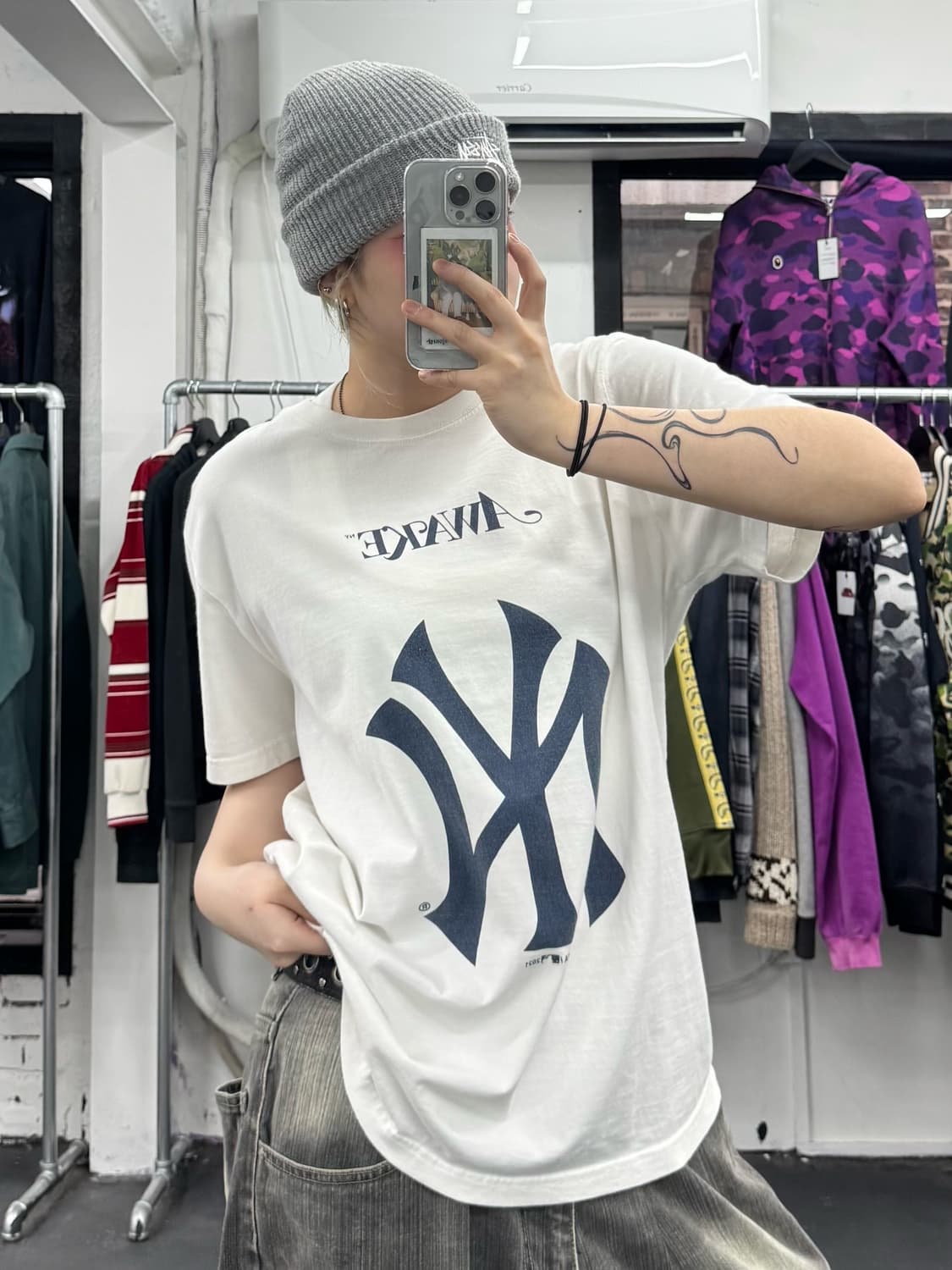 어웨이크 뉴옥 뉴에라 양키스 티셔츠 상품이미지3