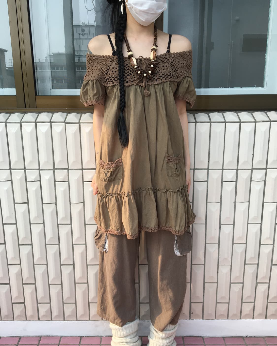 Lace trimming cago pants 상품이미지6