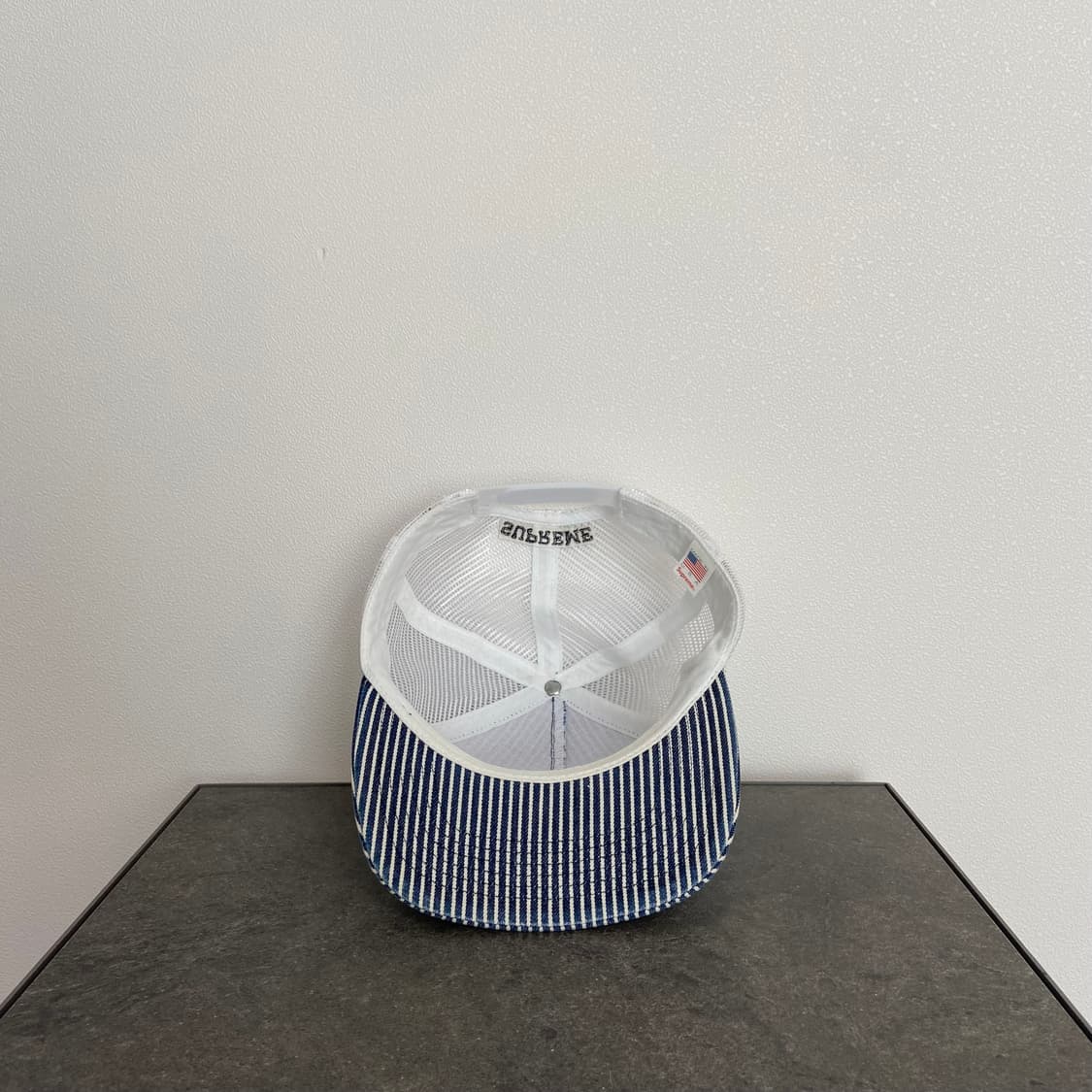 (OS) 슈프림 6패널 볼캡 모자 오일 박스 히코리 스트라이프 상품이미지5