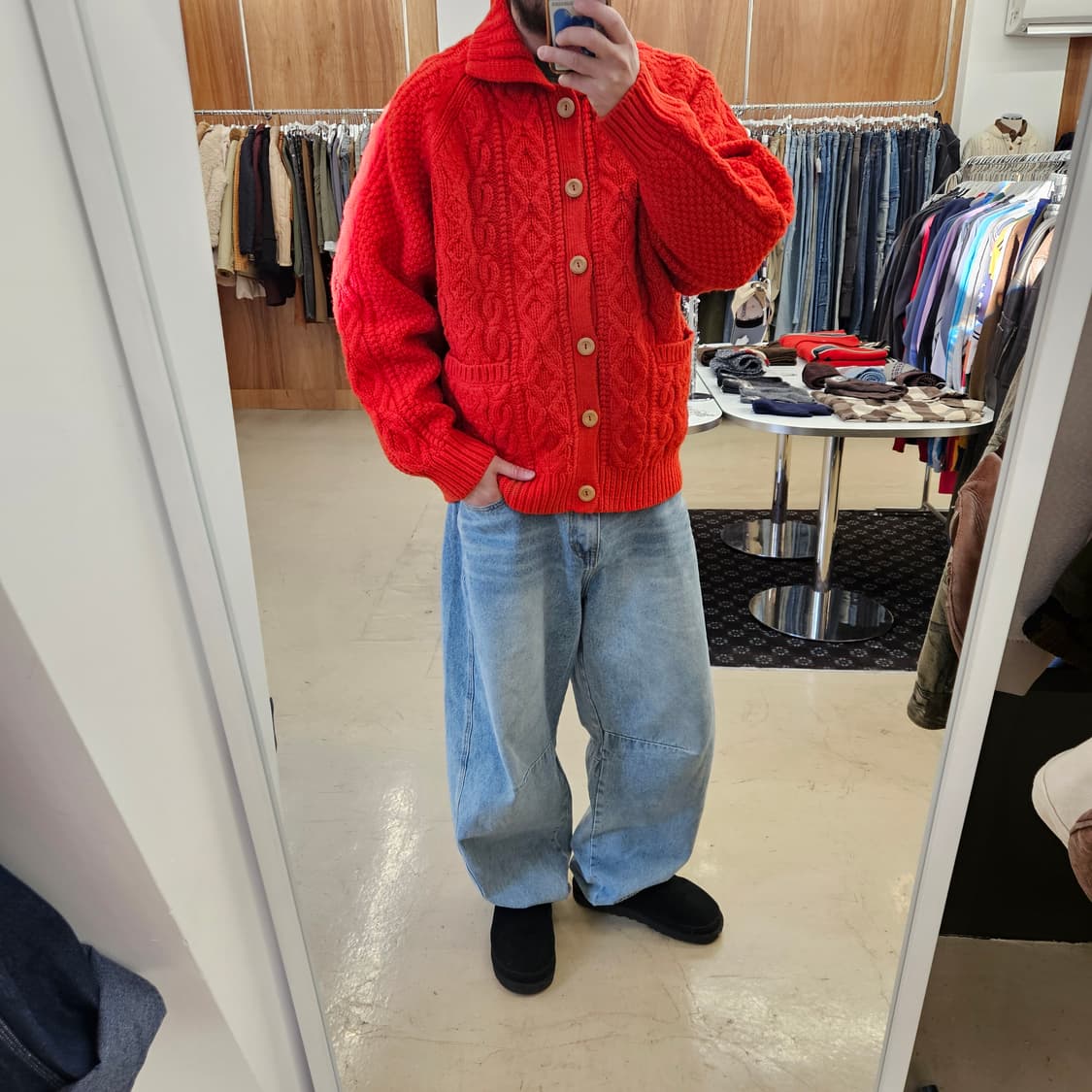 FREAK'S STORE 프릭스스토어 피셔맨 니트 스웨터 코위찬 XL 상품이미지7