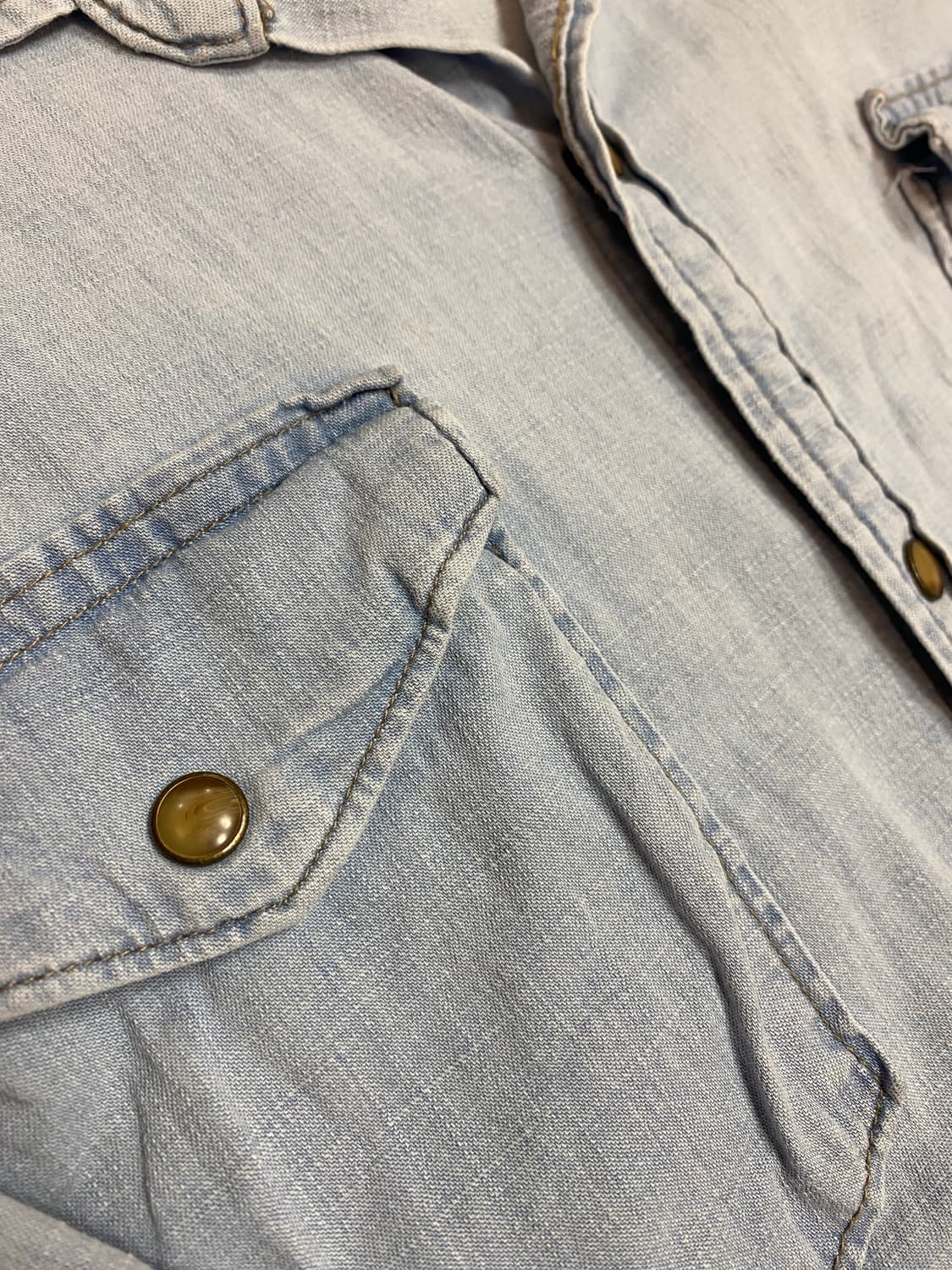 랭글러 wrangler 데님 셔츠 웨스턴 샴브레이 셔츠 2xl 상품이미지3