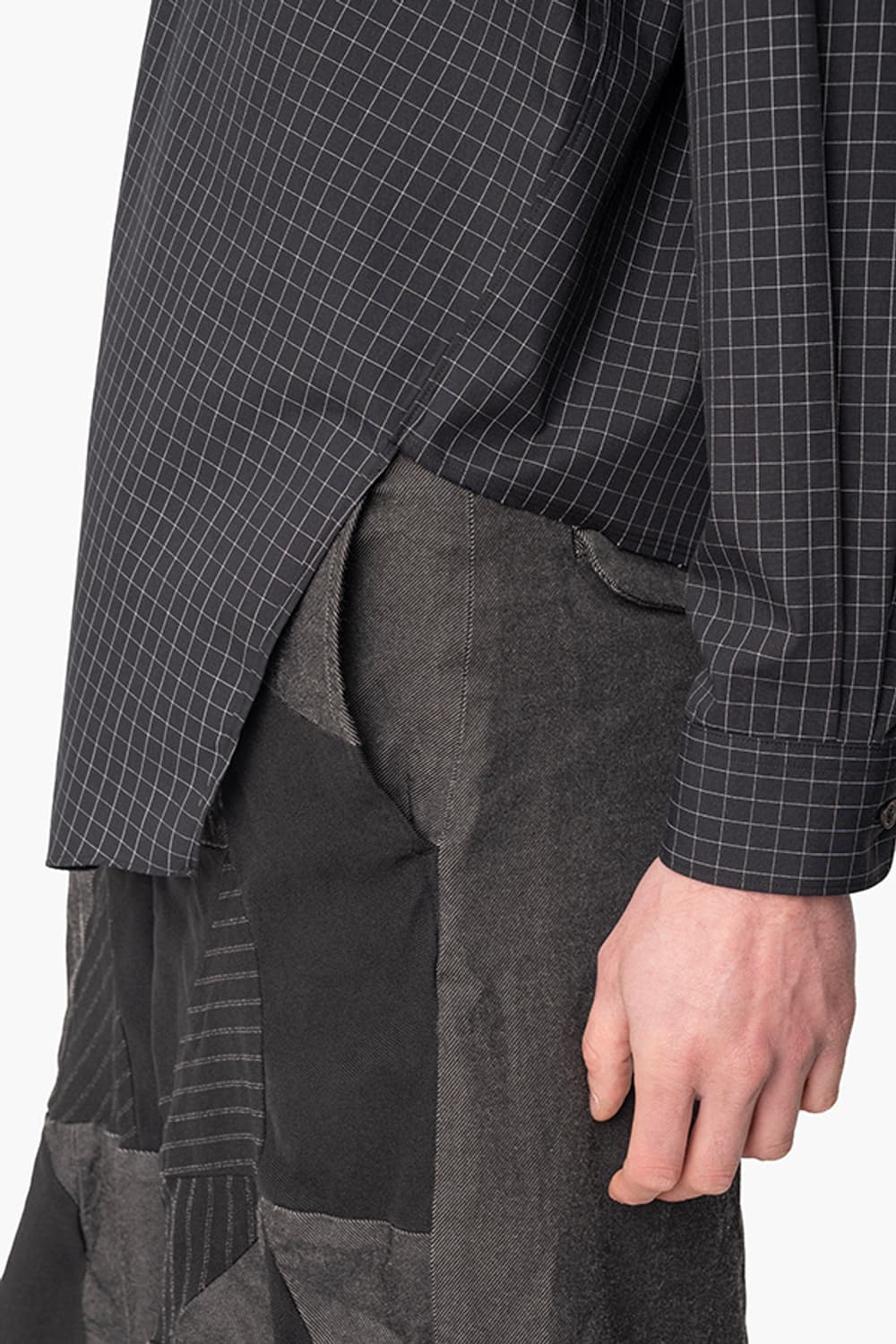 꼼데가르송 블랙 24FW Windowpane Shirt M 상품이미지5