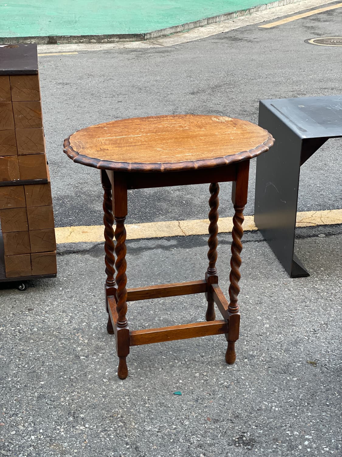 🍀영국 바를리 트위스트 원형 사이드테이블_2 상품이미지1