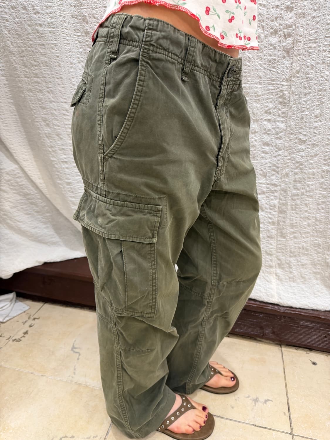 khaki cargo casual pants 상품이미지4