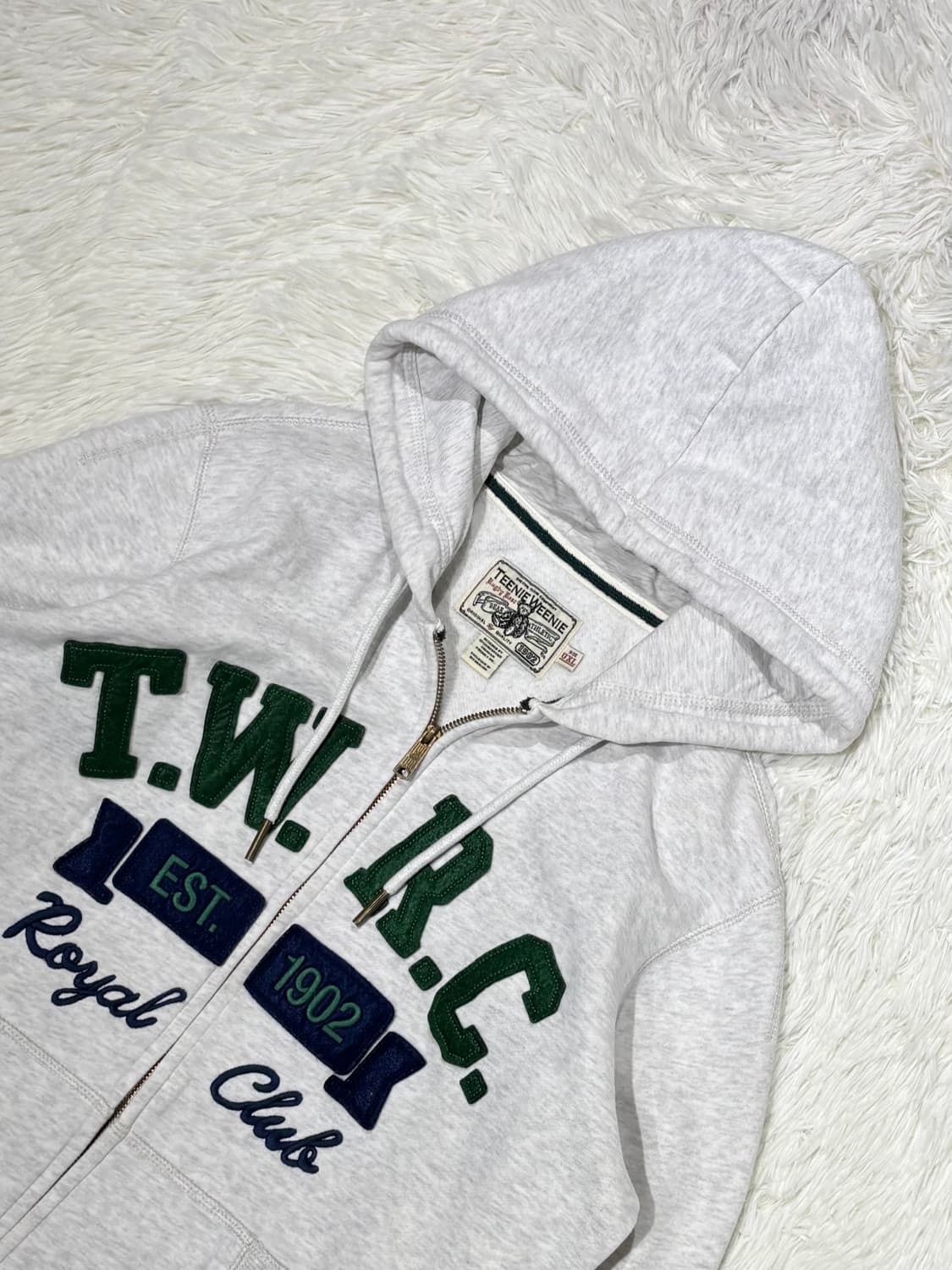 티니위니 빅로고 멜란지그레이 후드집업 상품이미지4