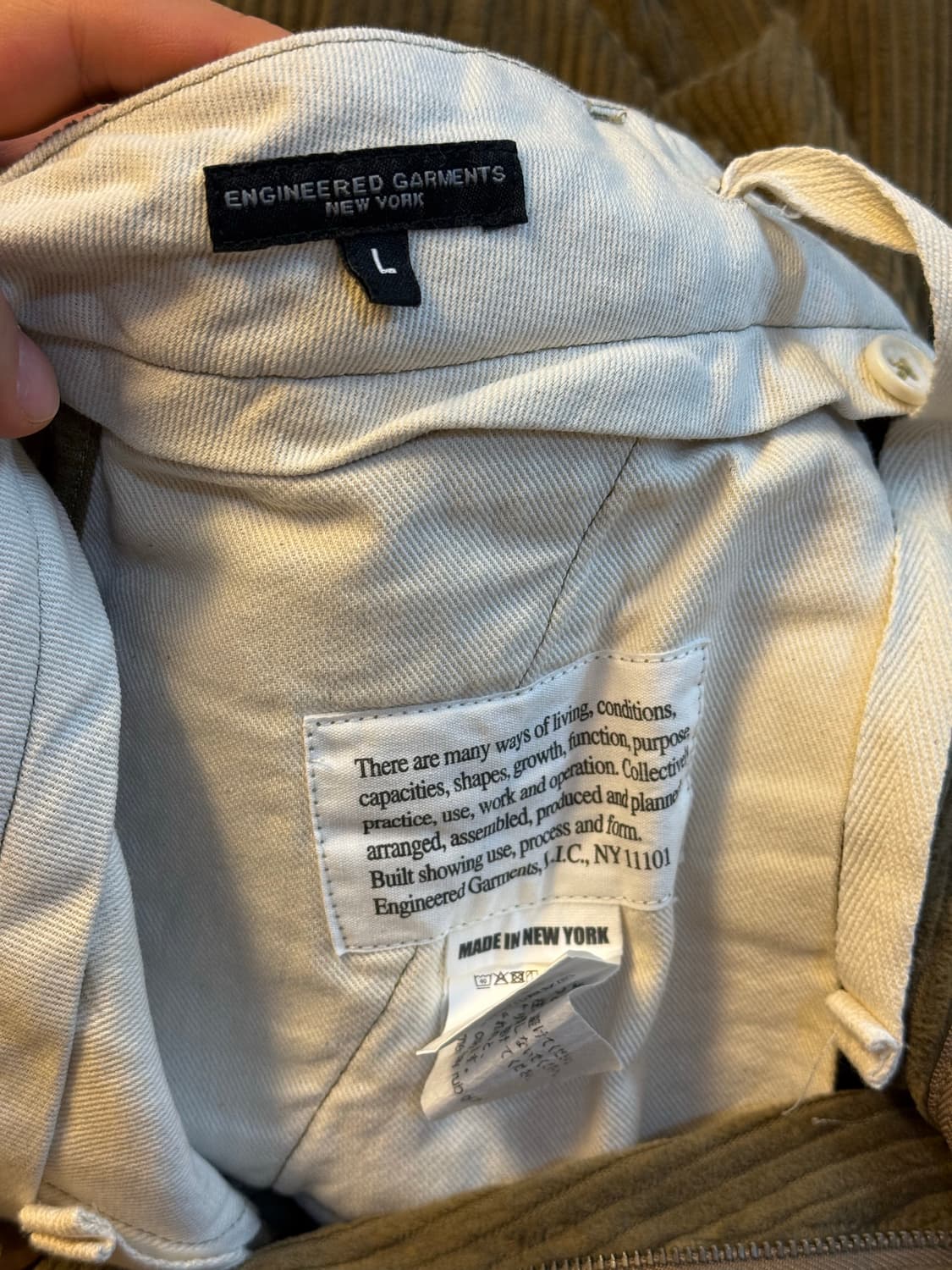 엔지니어드가먼츠 4.5w FA코듀로이 팬츠 상품이미지3