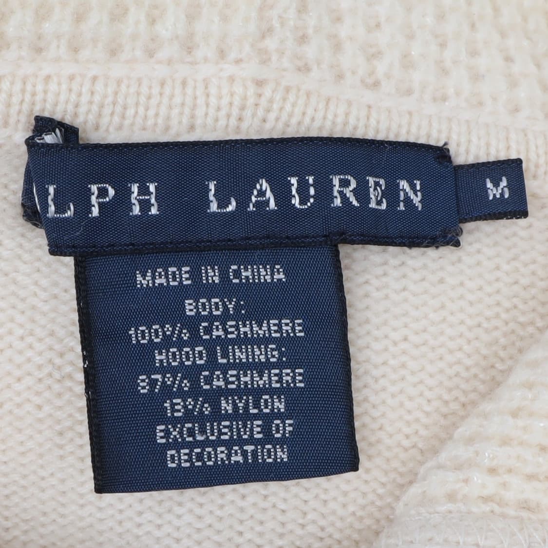 폴로 아이보리 캐시미어 100 니트 후드집업 상품이미지8