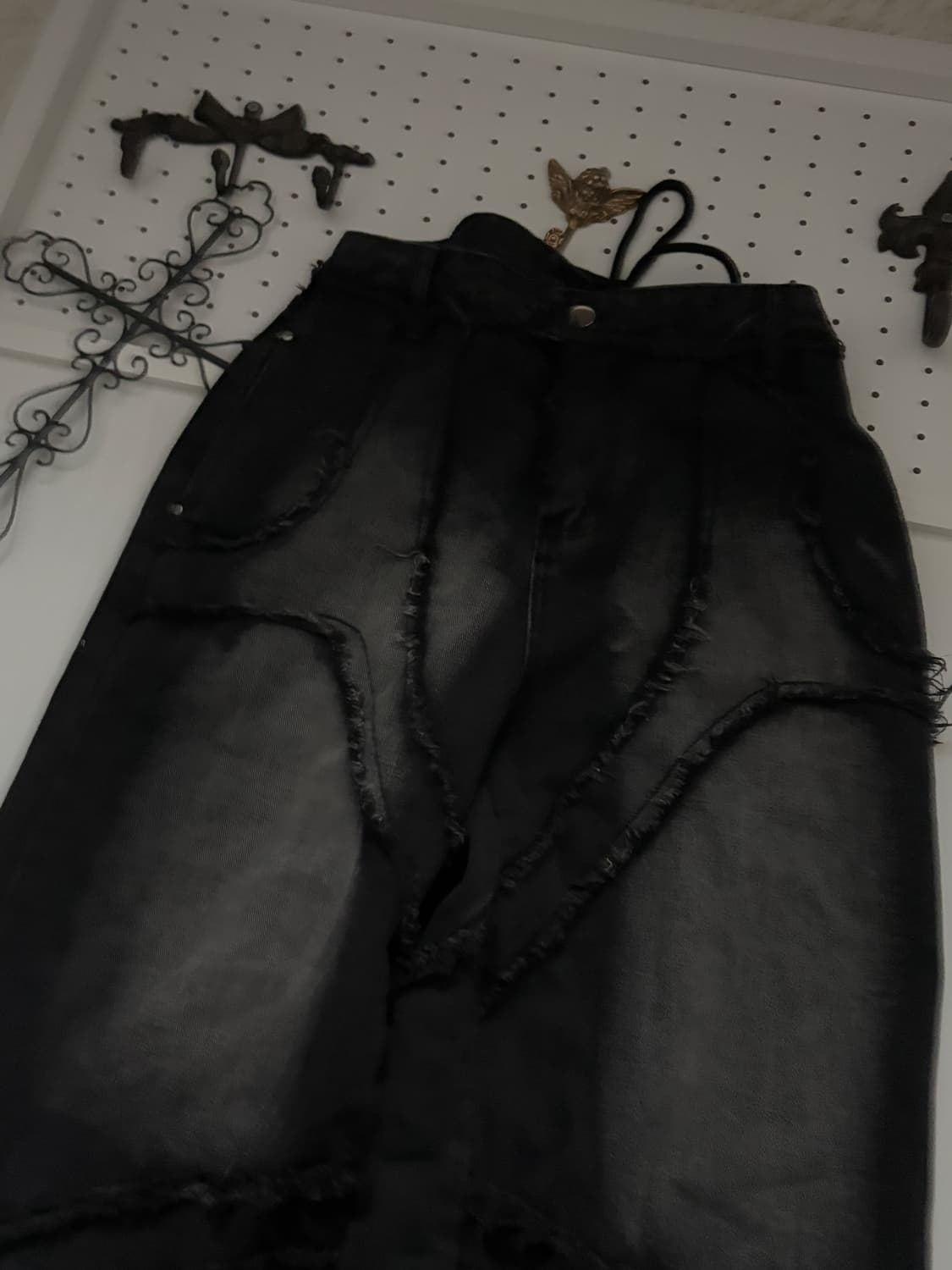 • dark blue denim wide pants 상품이미지6