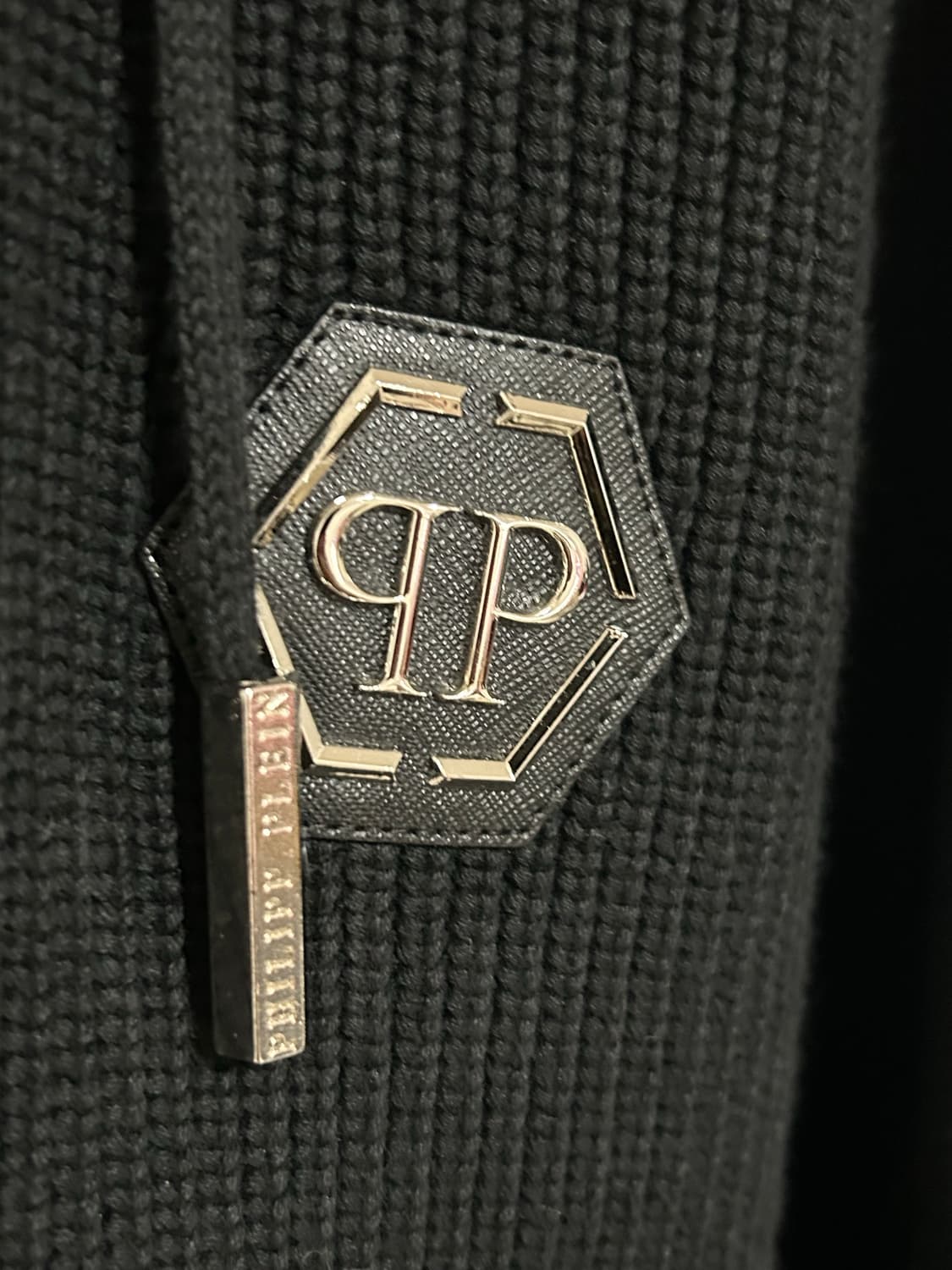 필립플레인 블랙 니트후드집업  상품이미지4