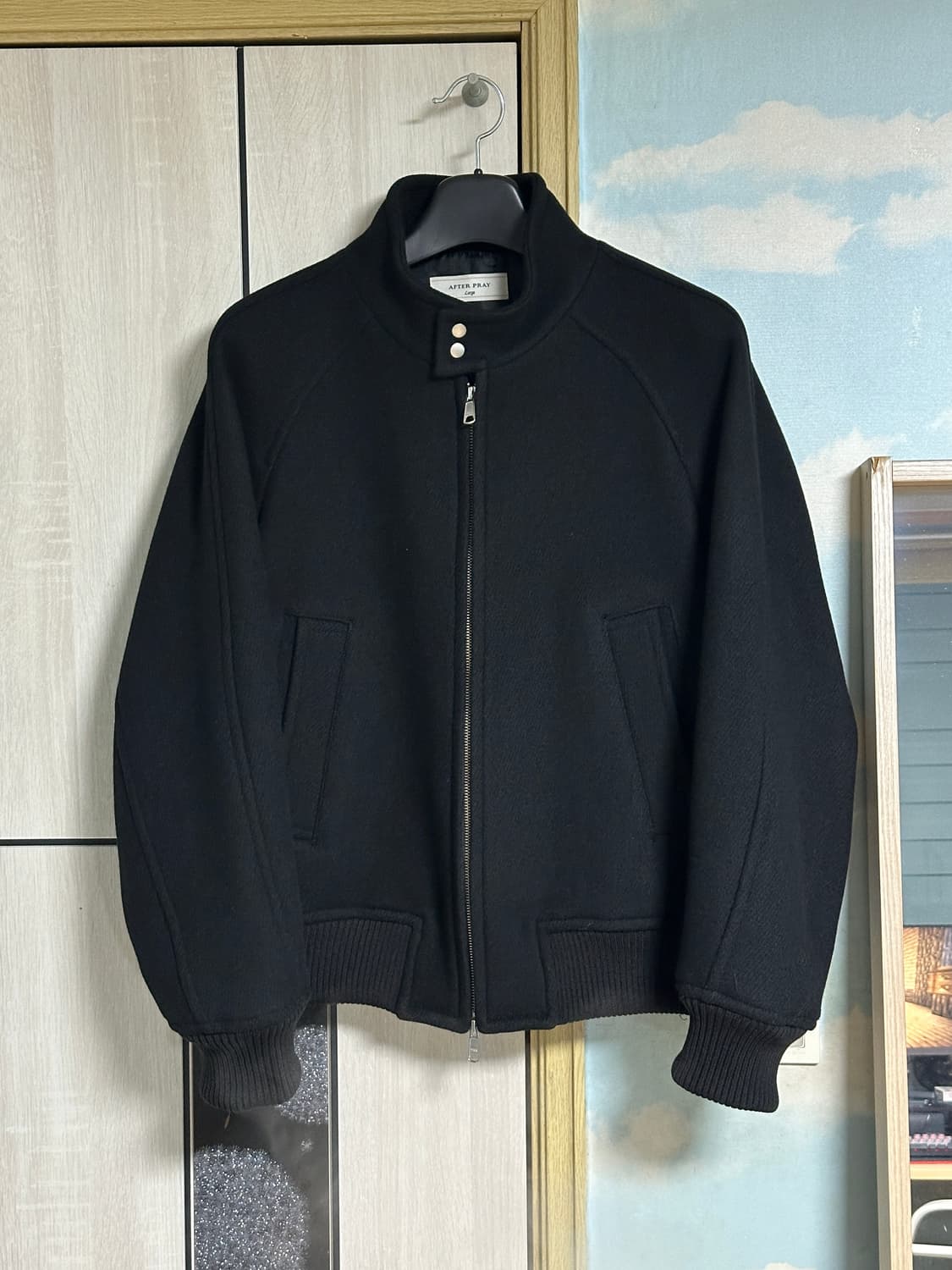 (L) 애프터프레이 리가즈 해링턴 블루종 블랙 상품이미지2