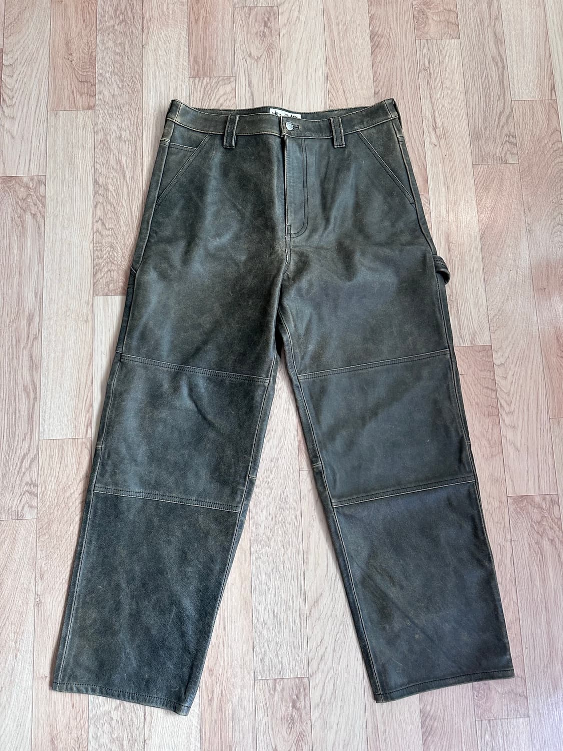 스투시레더팬츠Work Pant Distressed Leather32 상품이미지5