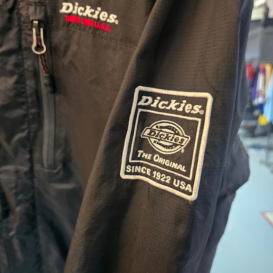 디키즈 후드 블랙 윈드브레이커 오버핏 자켓 상품이미지3