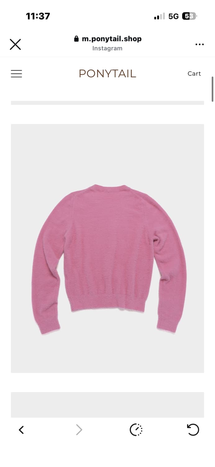 포니테일 downtown 베이비 니트 핑크 상품이미지3