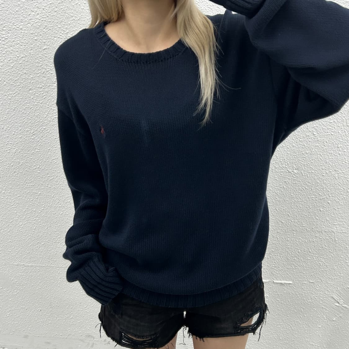 폴로 랄프로렌 버건디포니 네이비 니트 L 상품이미지1