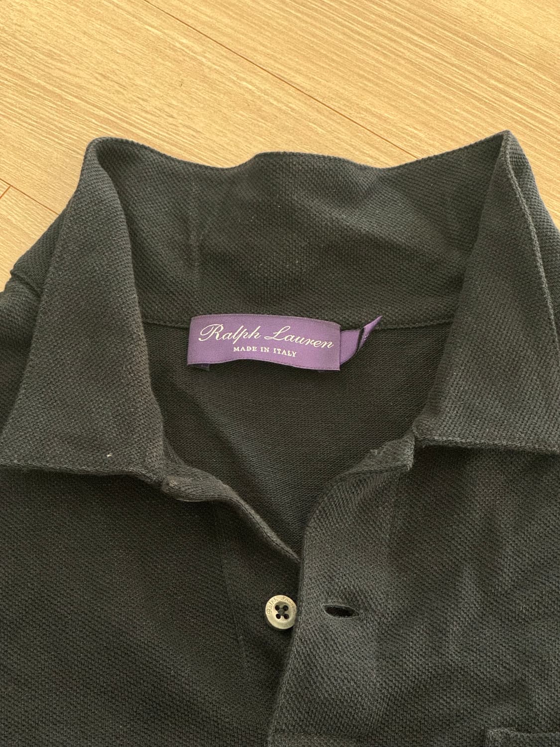 랄프로렌 퍼플라벨 남성 반팔 카라티 블랙 M 상품이미지2