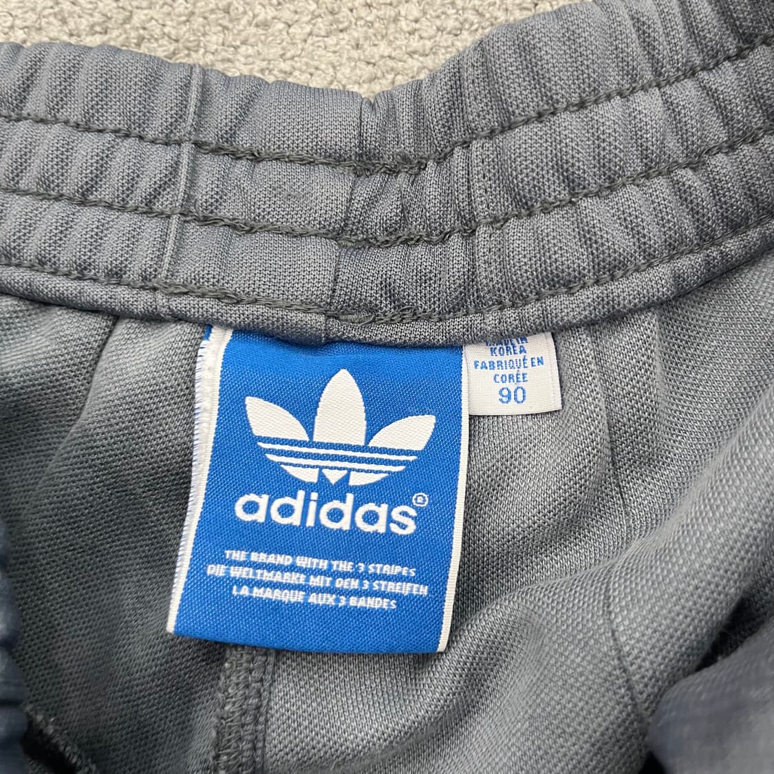 90 아디다스 그레이/형광 트레이닝 팬츠 상품이미지6