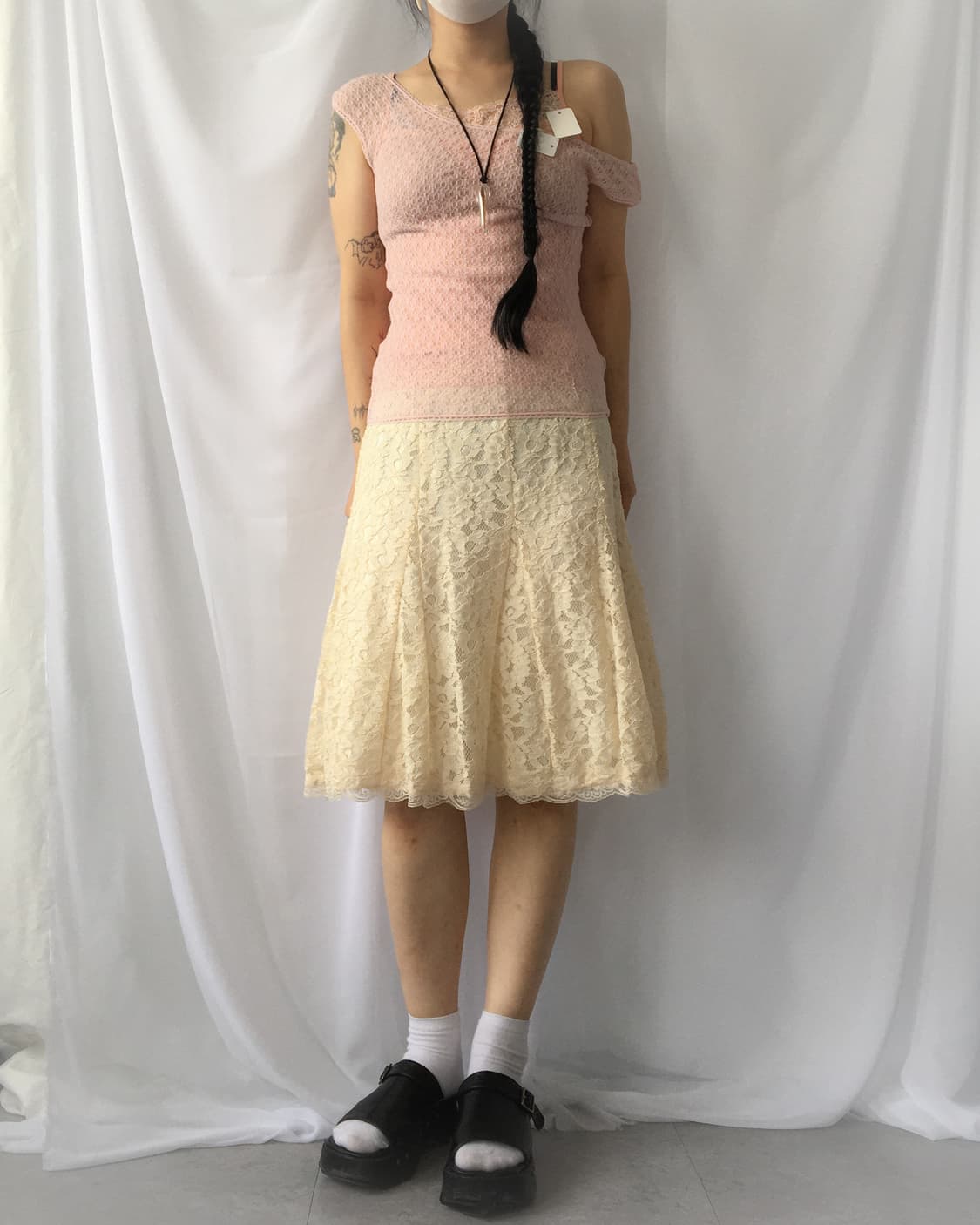 Lace flare midi skirt 상품이미지6