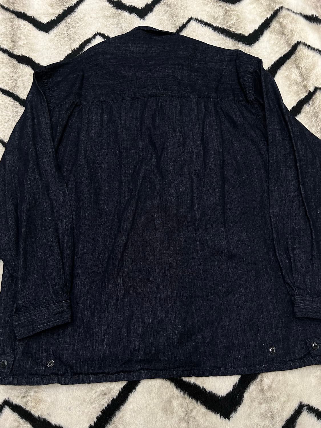 [XL]프리즘웍스 데님 오버사이즈 투포켓 셔츠/인디고 상품이미지4