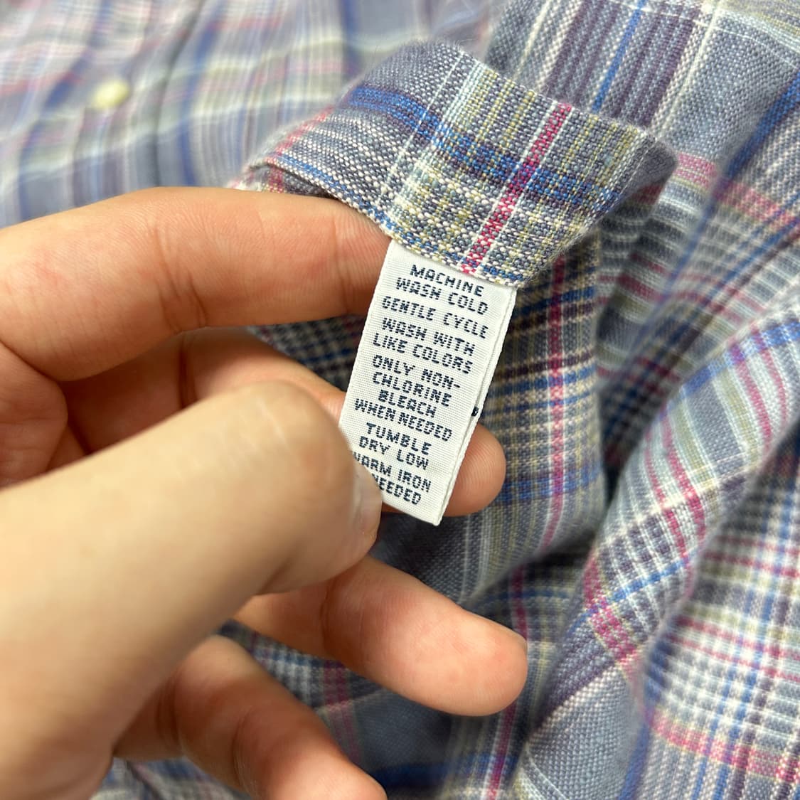 폴로 린넨 캔디 커스텀핏 체크셔츠(L) 상품이미지4