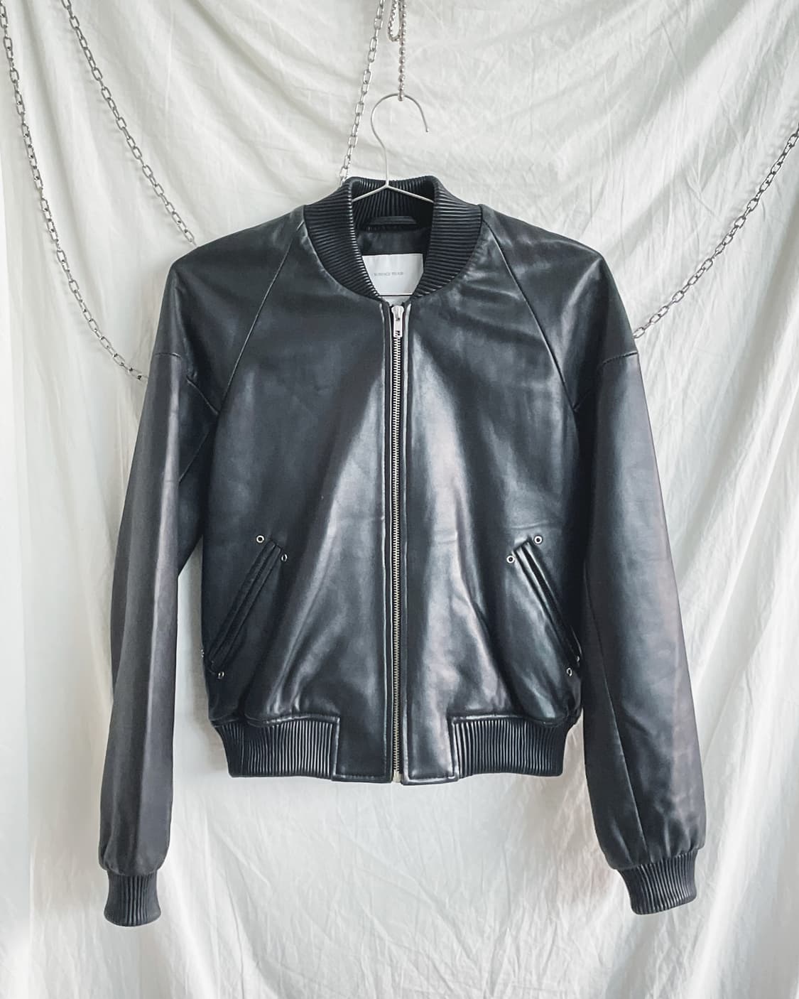 surface to air 레더 크롭 봄버 상품이미지4