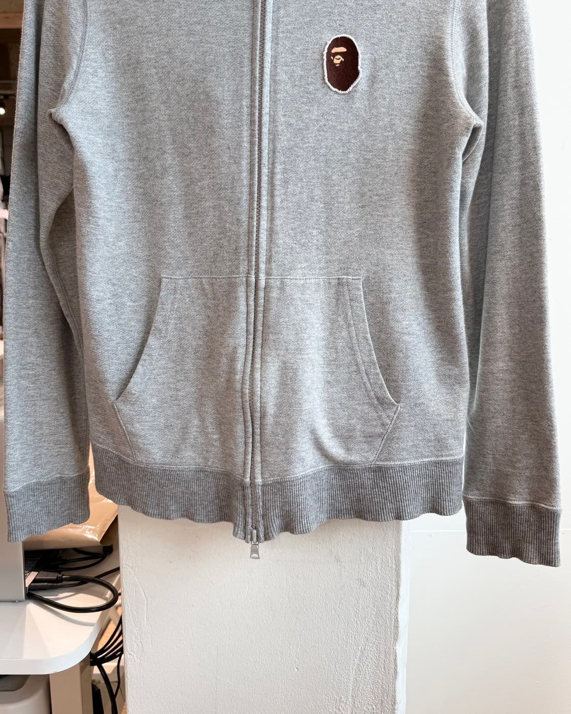 베이프 그레이 원 포인트 풀 후드집업  상품이미지6